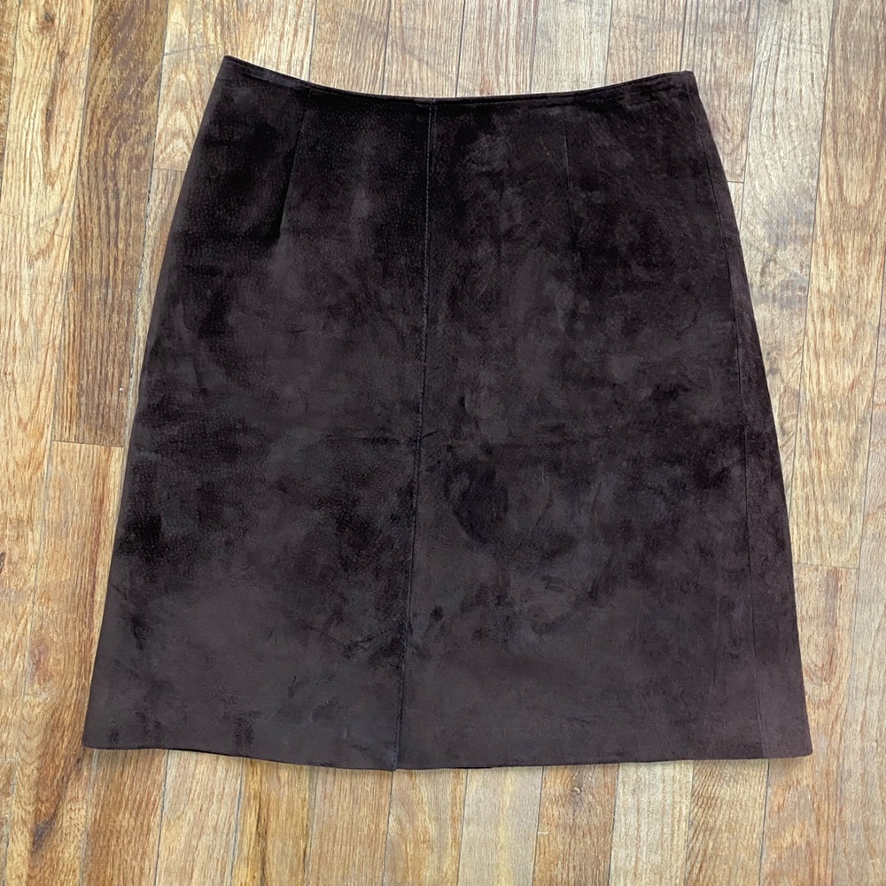 Suede mini skirt brown